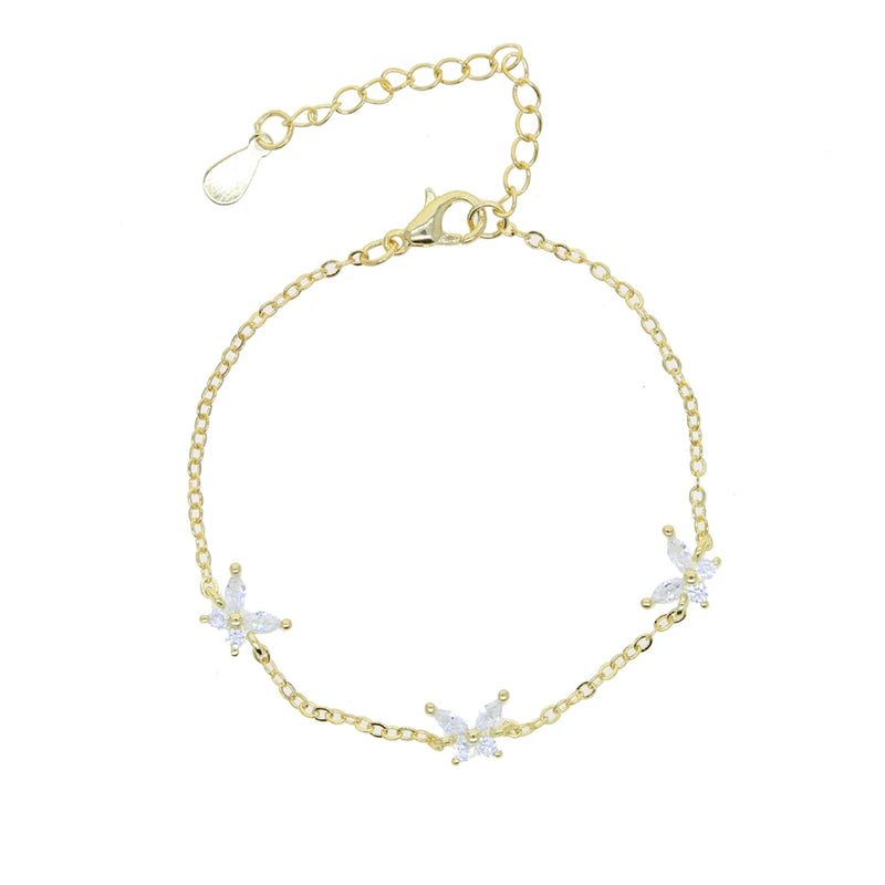 Butterfly Charm CZ Bracelet Gift For Girlfriend