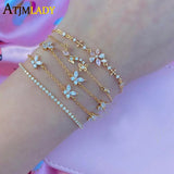 Butterfly Charm CZ Bracelet Gift For Girlfriend