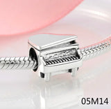 Silver Plated Enamel Owl Charm Dangle Beads for Bracelets