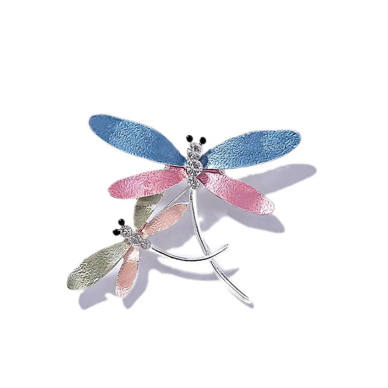 Enamel Dragonfly Brooches Pins Crystal Wedding Accessories