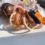 Vintage Resin Geometric Bangle Bracelet for Women
