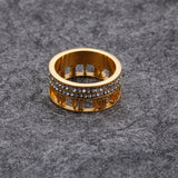 Vintage Roman Numerals Women Rings Stainless Steel Jewelry Gift