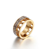 Vintage Roman Numerals Women Rings Stainless Steel Jewelry Gift