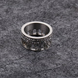 Vintage Roman Numerals Women Rings Stainless Steel Jewelry Gift