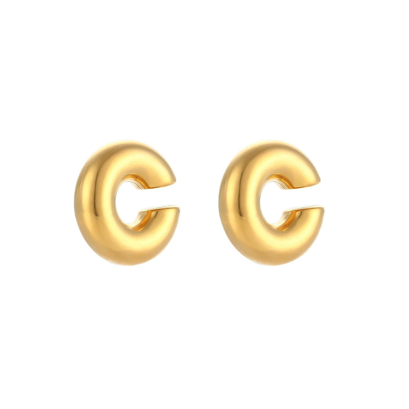 PVD Finish Chunky Hoop Ear Cuffs for Women