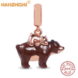 925 Silver Bear Dangle Charms - Winter Collection