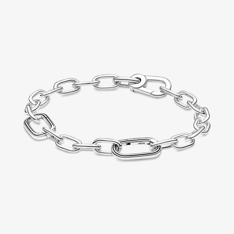 925me Series Silver Hat Logo Pearl Bracelet Beads