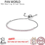 925 Silver Heart Tennis Bracelet for Women
