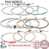 925 Silver Heart Tennis Bracelet for Women