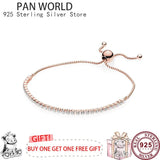 925 Silver Heart Tennis Bracelet for Women