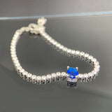 925 Sterling Silver Love Pav? Tennis Bracelet
