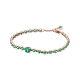 925 Sterling Silver Love Pav? Tennis Bracelet Winter Style