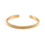 Women's Stainless Steel Cuff Bracelets Adjustable Bangles