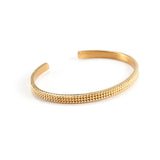 Women's Stainless Steel Cuff Bracelets Adjustable Bangles
