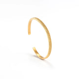 Women's Stainless Steel Cuff Bracelets Adjustable Bangles