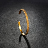 Women's Stainless Steel Cuff Bracelets Adjustable Bangles
