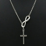 Word Girl Necklace Lucky Number 8 Cross Pendant Wild Necklace Women