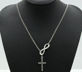 Word Girl Necklace Lucky Number 8 Cross Pendant Wild Necklace Women
