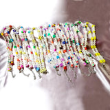 Y2K Smiley Flower Beaded Necklace