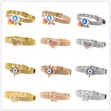 Zircon Stainless Steel Mesh Strap Charm Bracelet