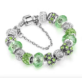 Heart Key Charms Bracelet with Safety Chain - Women's Fine Jewelry
