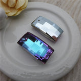 Rectangle Crystal Pendant Charms for DIY Earrings 12pcs
