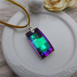 Rectangle Crystal Pendant Charms for DIY Earrings 12pcs