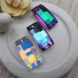 Rectangle Crystal Pendant Charms for DIY Earrings 12pcs