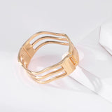 Hollow Wave Shape Cuff Bracelet for Women Jewelry