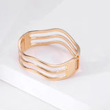 Hollow Wave Shape Cuff Bracelet for Women Jewelry