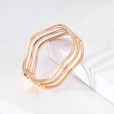 Hollow Wave Shape Cuff Bracelet for Women Jewelry