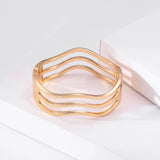 Hollow Wave Shape Cuff Bracelet for Women Jewelry