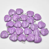 20mm Turquoise Stone Heart Pendants, 50pcs/lot