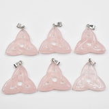 Stone Roses Quartz Charm Pendants for Jewelry Making
