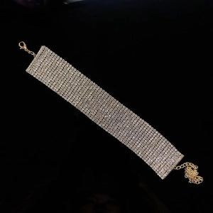 Rhinestone Row Necklaces for Ladies, Nightclub Jewelry Accessories
