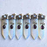 Amethyst Point Pendulum Healing Chakra Pendant 6pcs/lot