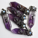 Amethyst Point Pendulum Healing Chakra Pendant 6pcs/lot