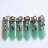 Amethyst Point Pendulum Healing Chakra Pendant 6pcs/lot