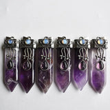 Amethyst Point Pendulum Healing Chakra Pendant 6pcs/lot