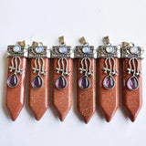 Amethyst Point Pendulum Healing Chakra Pendant 6pcs/lot