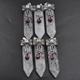 Natural Stone Crystal Point Pendulum Chakra Pendant 6pcs/lot