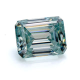5.5*4MM VVS1 Green Moissanite Ring Earrings Set