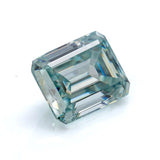 5.5*4MM VVS1 Green Moissanite Ring Earrings Set