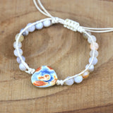 Heart Charm Amazonite Macrame Bracelet
