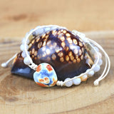 Heart Charm Amazonite Macrame Bracelet