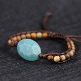 Amazonite Charm Wrap Bracelet Boho Yoga Jewelry