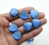 20mm Cat Eye Stone Heart Pendants for DIY Jewelry Making - 12pcs