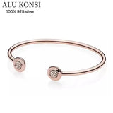 925 Sterling Silver Snake Chain Charm Bracelet for Women DIY Jewelry