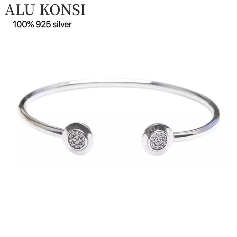 925 Sterling Silver Snake Chain Charm Bracelet for Women DIY Jewelry