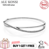 925 Sterling Silver Pan Bracelet for Women DIY Jewelry